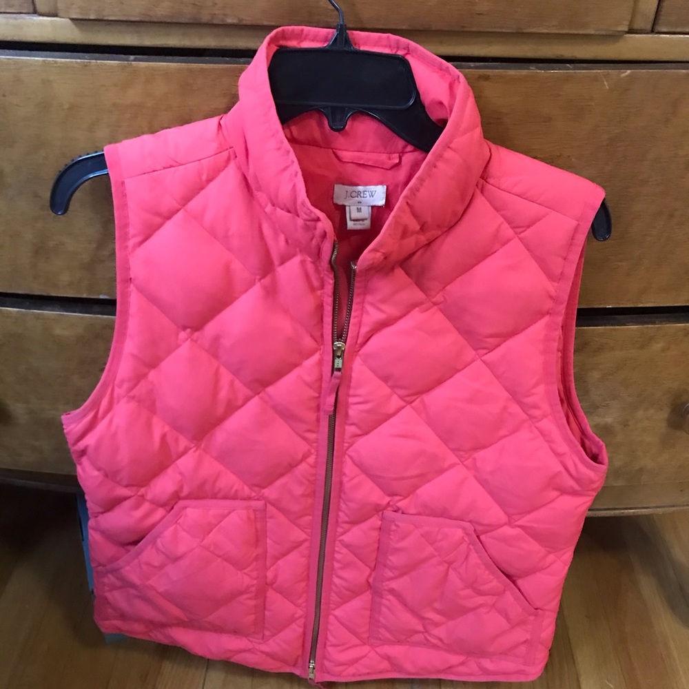J Crew pink vest medium - used great condition